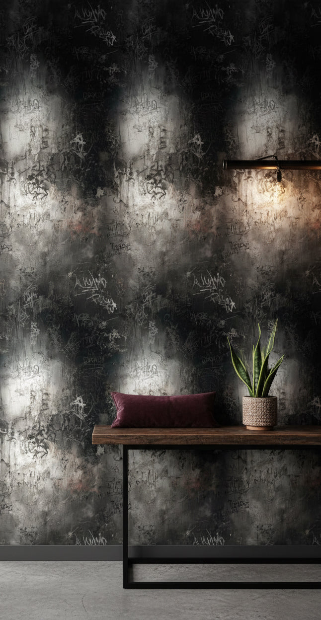 Graffiti Wallpaper Urban Dark Wall Mural