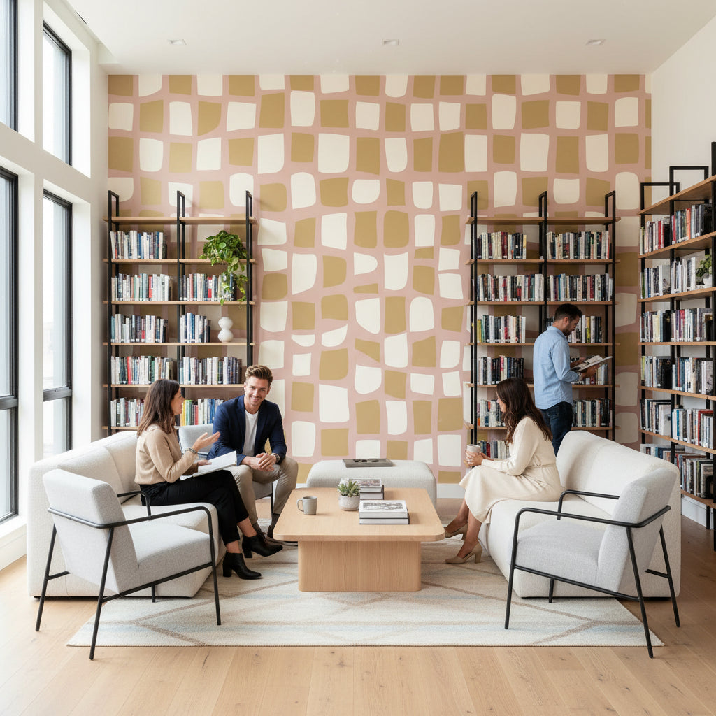 Geometric Wallpaper Abstract Modern Decorative Mural