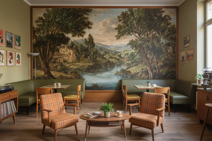 Landscape Wallpaper Traditional River Wall Decor