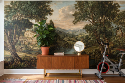 Landscape Wallpaper Traditional River Wall Decor