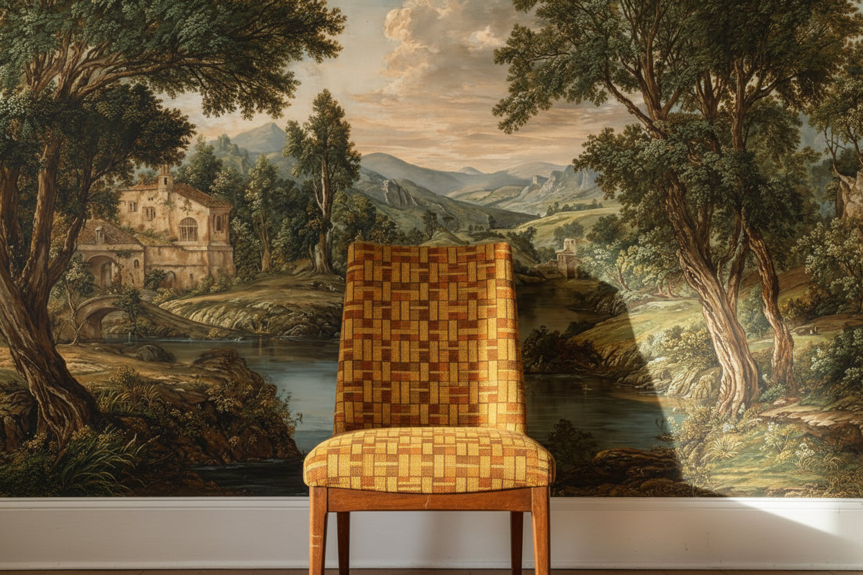 Landscape Wallpaper Traditional River Wall Decor