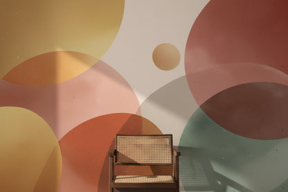 Abstract Circles Wallpaper Geometric Modern Wall Mural