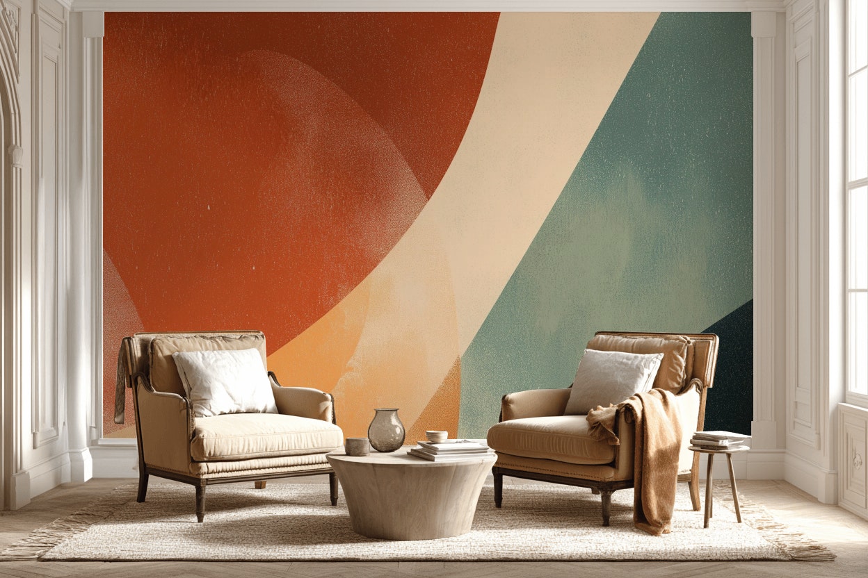 Geometric Wallpaper Abstract Modern Wall Decor