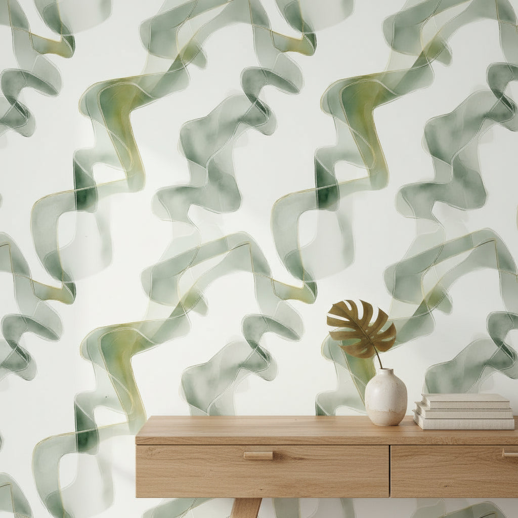 Shades Of Green Wallpaper Modern Elegant Wall Mural
