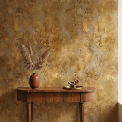 Textured Golden Look Earth Abstract Wallpaper