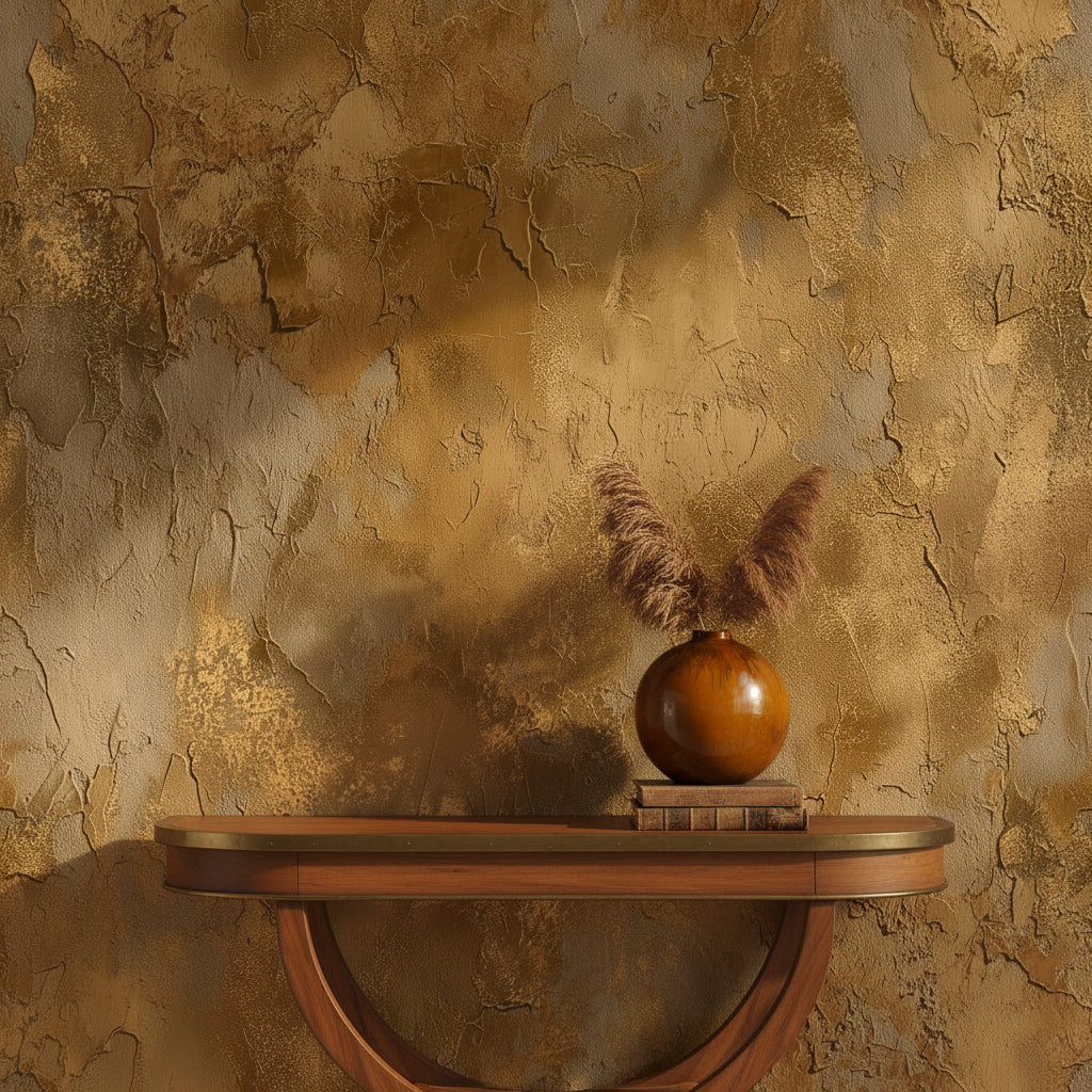 Textured Golden Look Earth Abstract Wallpaper