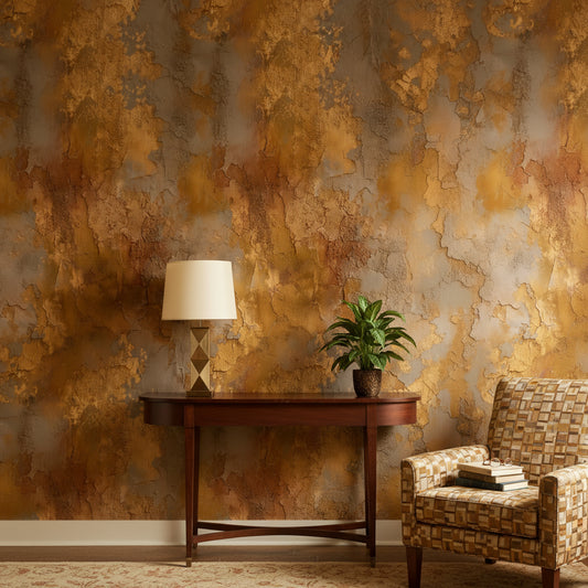Abstract Pattern Wallpaper Vintage Earthy Wall Decor