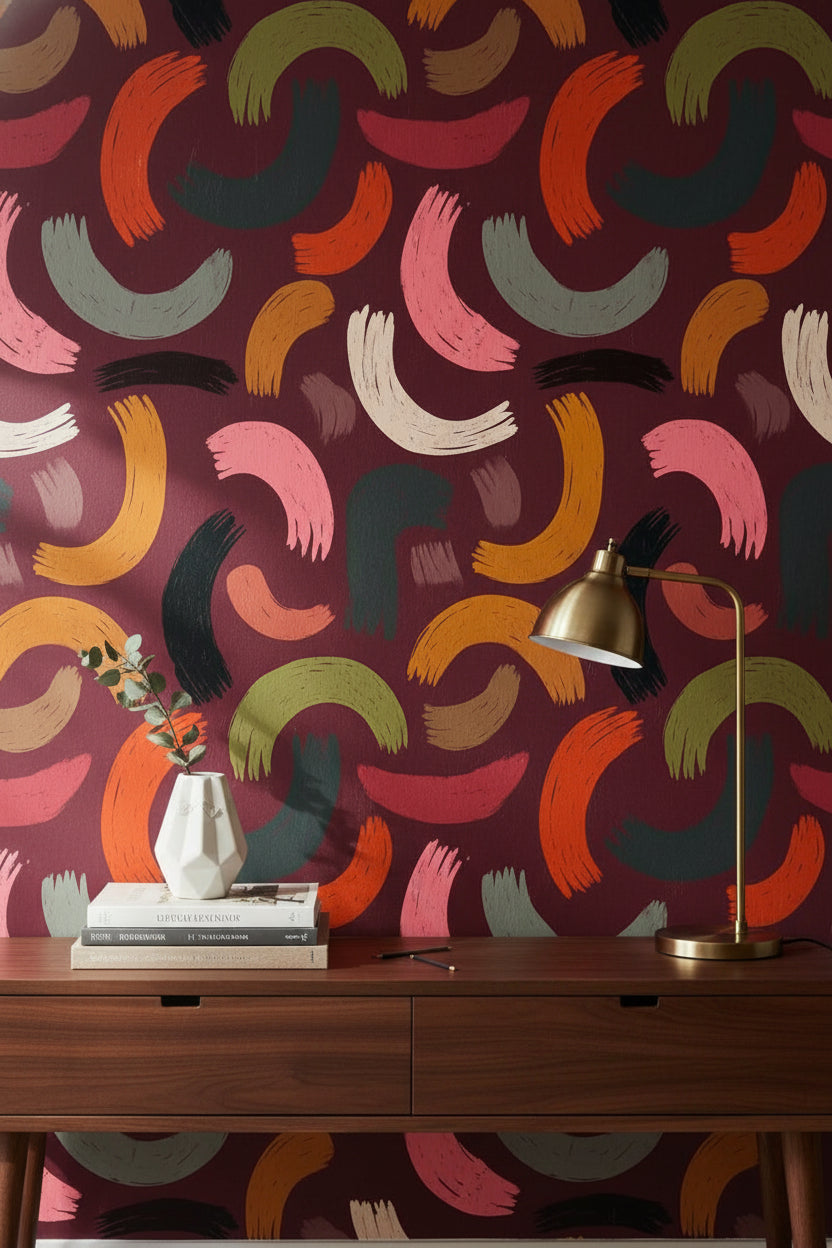 Abstract Brushstroke Wallpaper