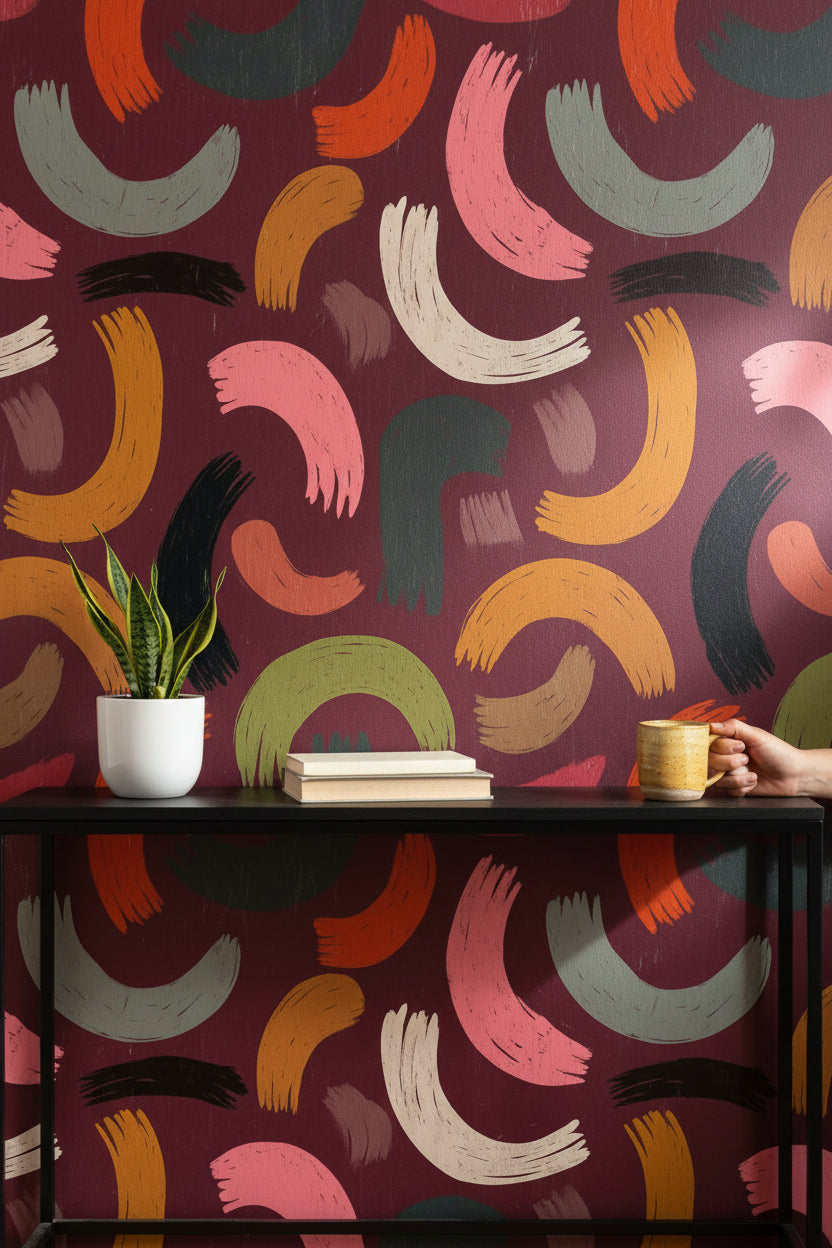 Abstract Brushstroke Wallpaper