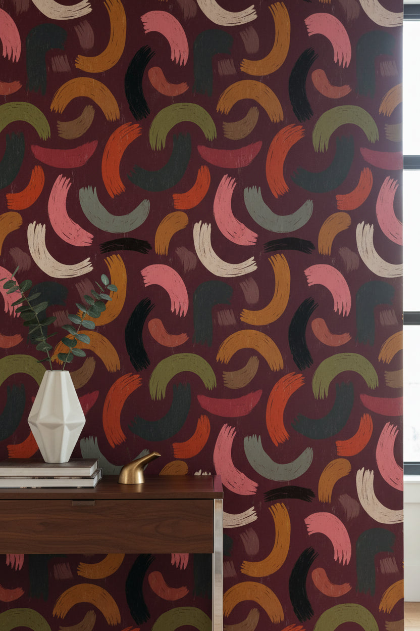 Abstract Brushstroke Wallpaper