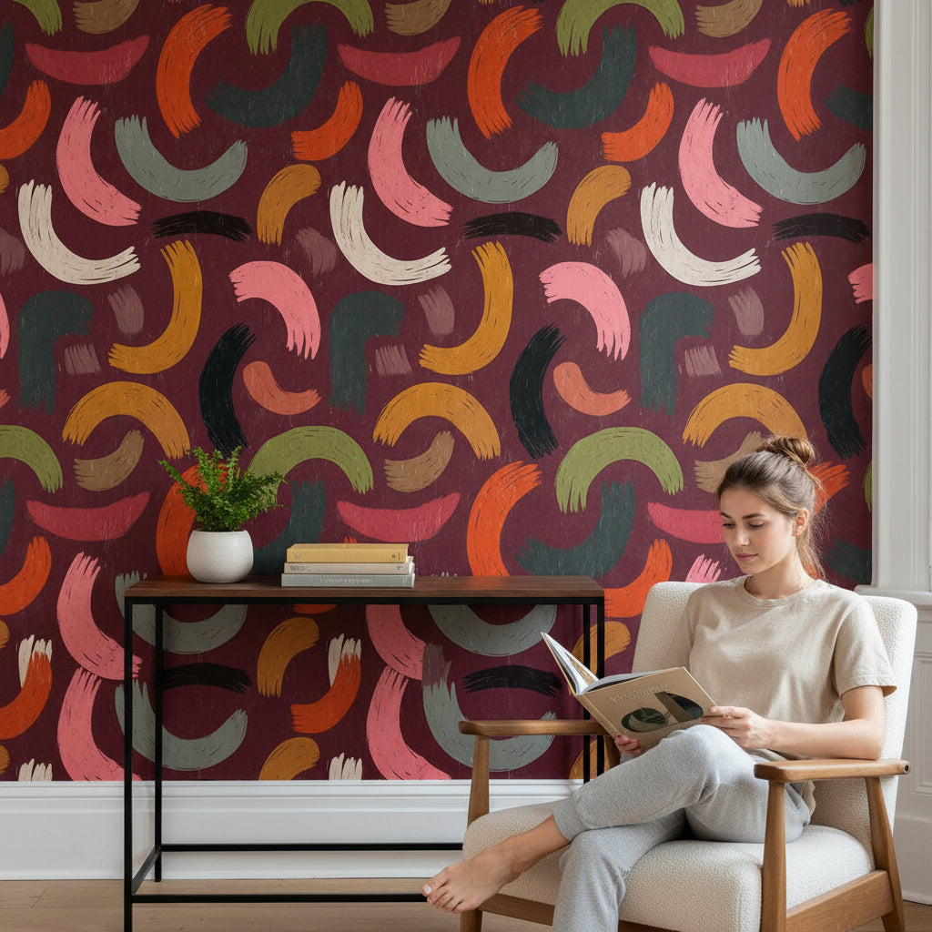 Abstract Brushstroke Wallpaper