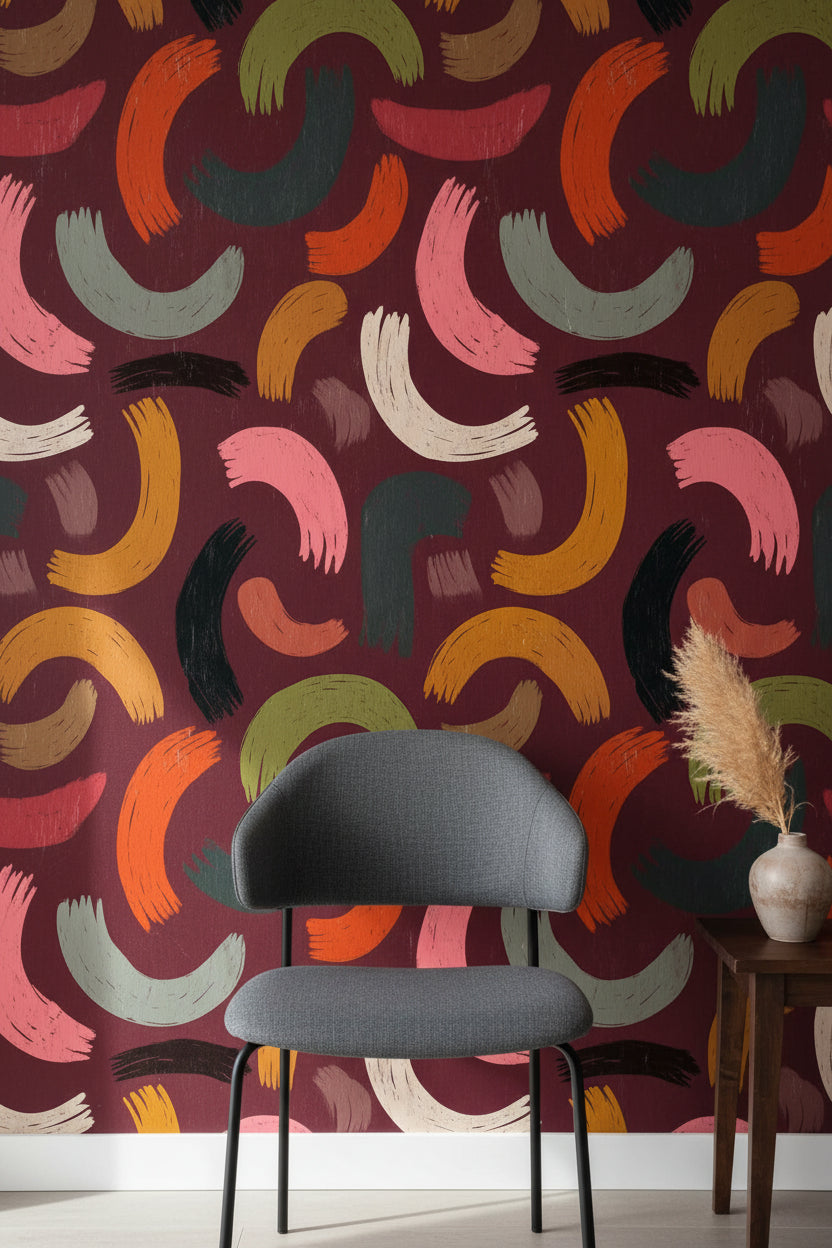 Abstract Brushstroke Wallpaper