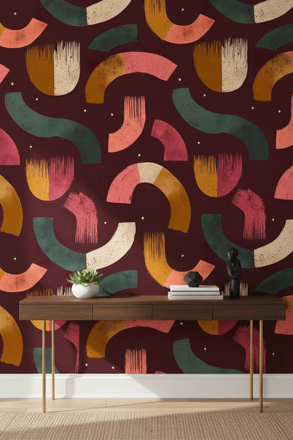 Bold Abstract Geometric Pattern Wallpaper