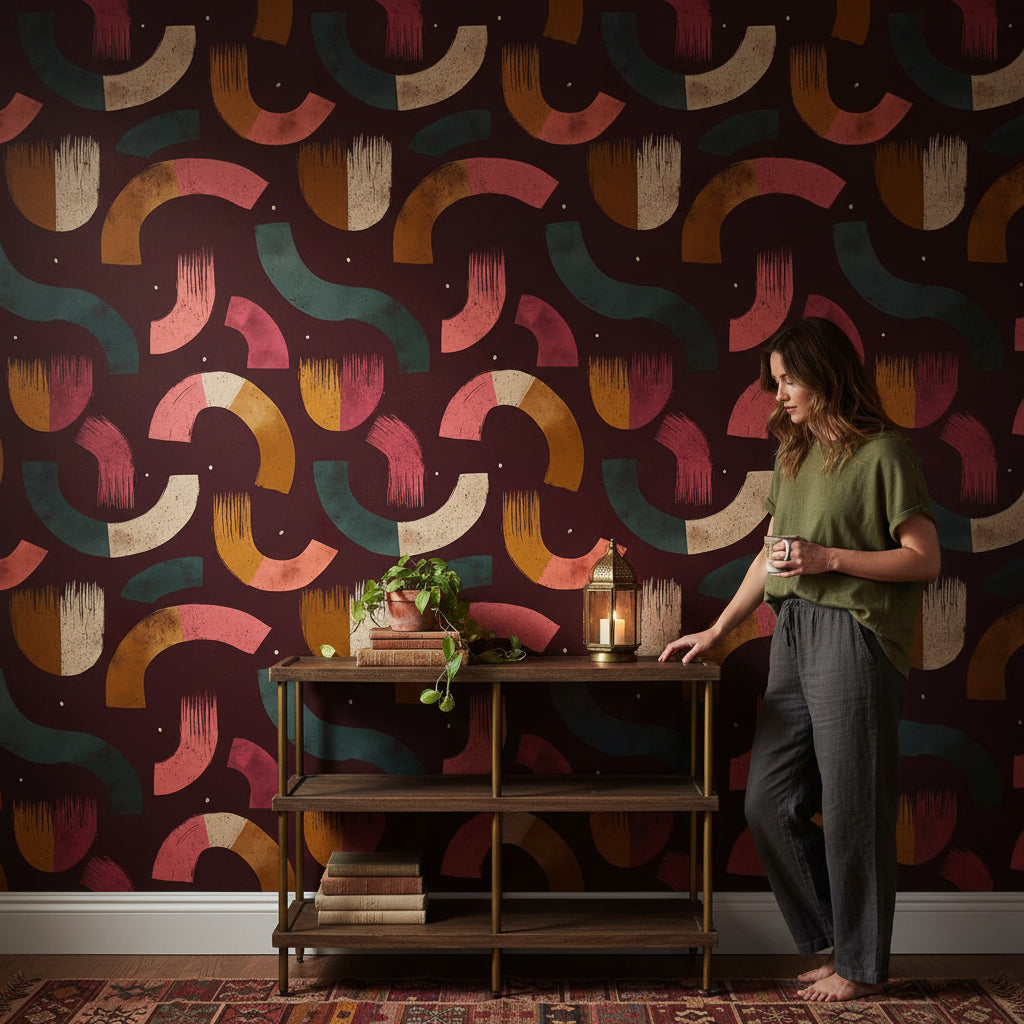 Bold Abstract Geometric Pattern Wallpaper