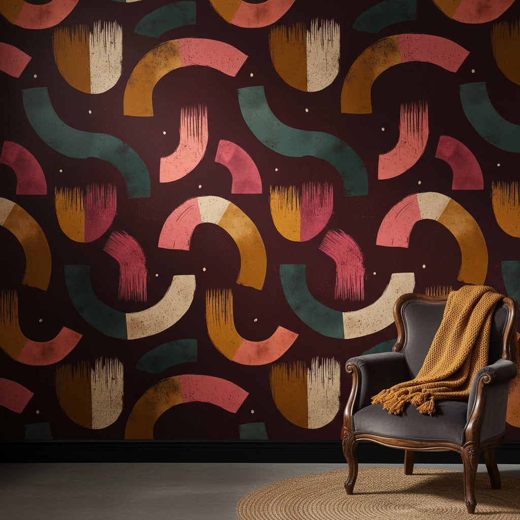 Abstract Wallpaper Geometric Modern Wall Decor