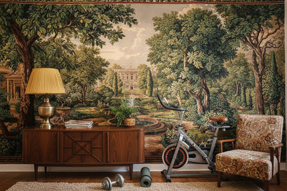 Shades Of Green Wallpaper Vintage Garden Wall Mural