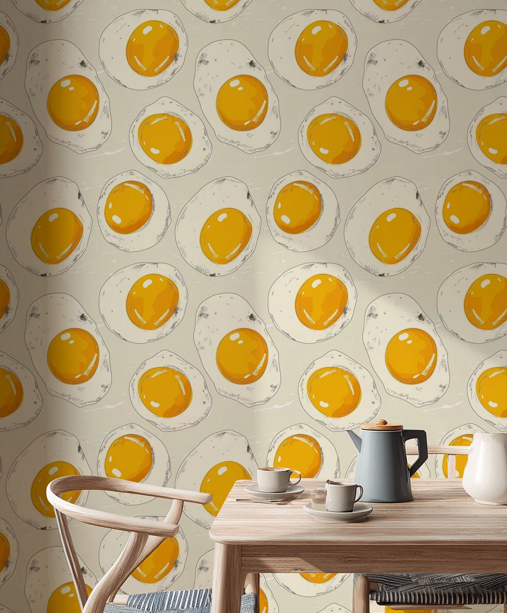 Illustrative Wallpaper Modern Playful Wall Decor