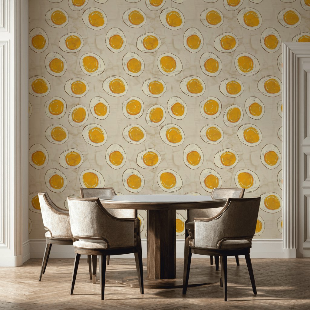 Eggs Wallpaper Abstract Playful Wall Mural
