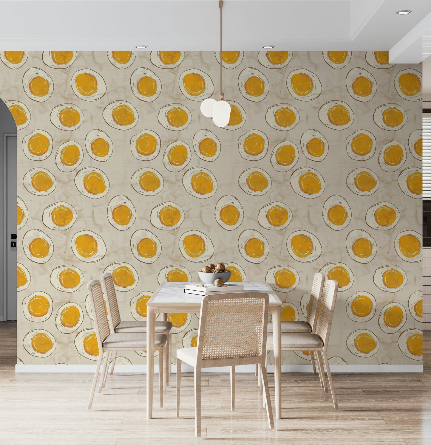 Eggs Wallpaper Abstract Playful Wall Mural