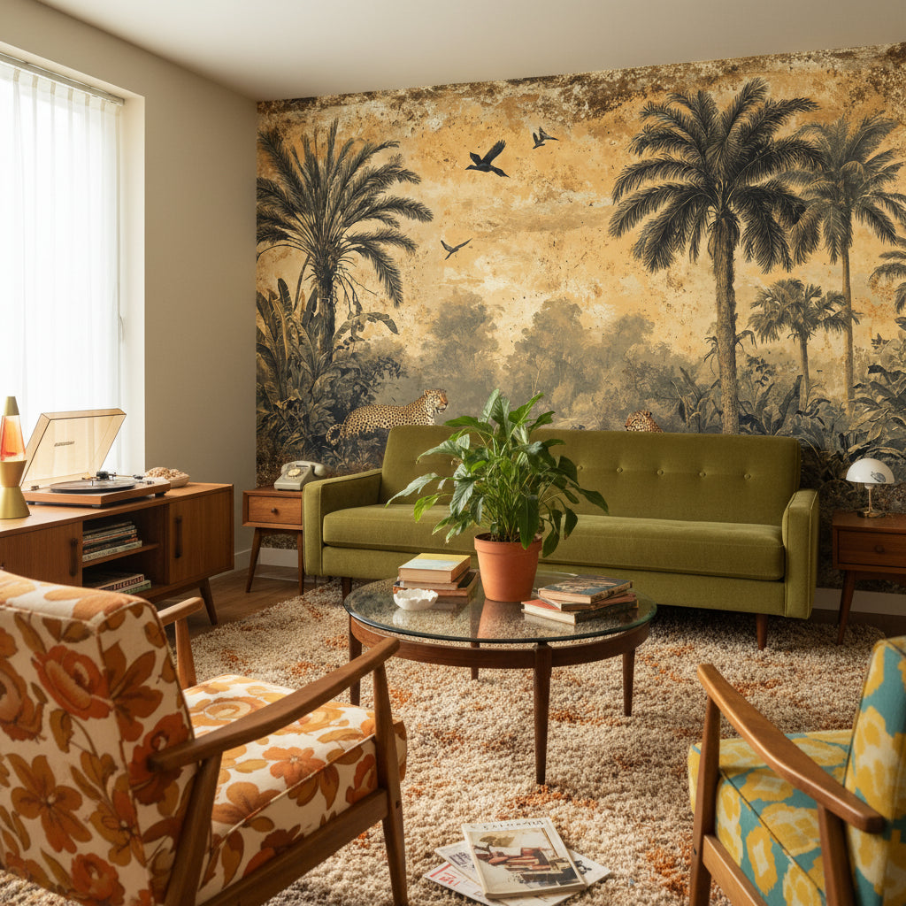 Tropical Birds Wallpaper Vintage Tropical Wall Mural