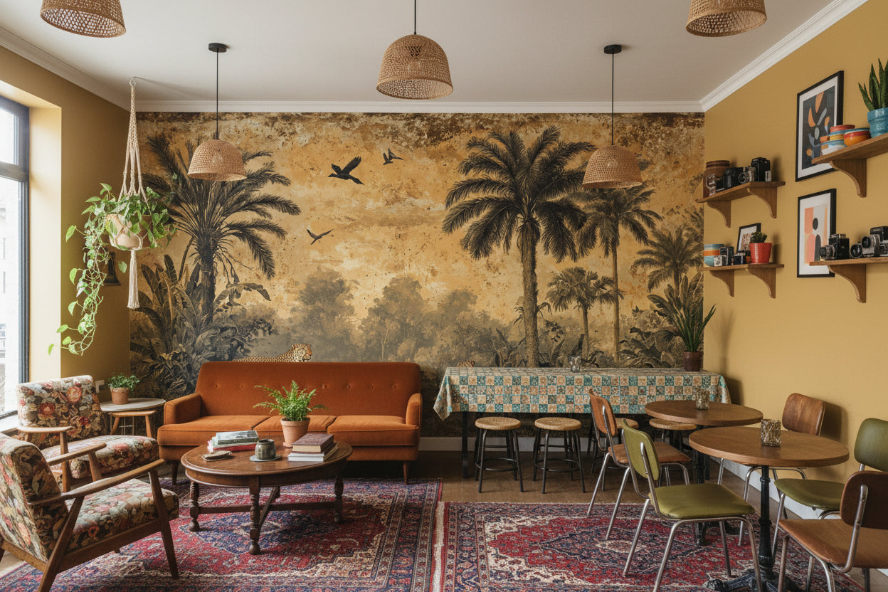 Tropical Birds Wallpaper Vintage Tropical Wall Mural