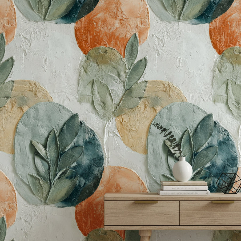 Textured Wallpaper Geometric Contemporary Decorative Mural