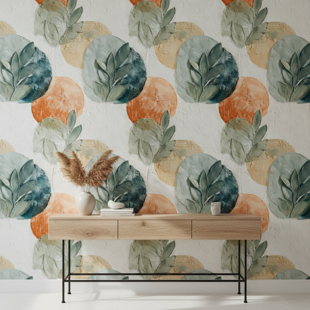 Textured Wallpaper Geometric Contemporary Decorative Mural