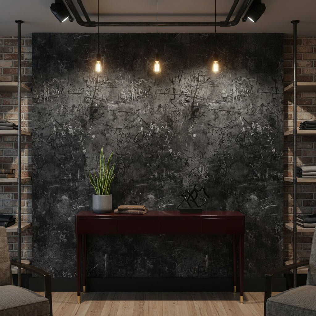 Abstract Wallpaper Geometric Removable Industrial Wall Double Roll