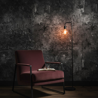 Dark Charcoal Graffiti Abstract Wallpaper