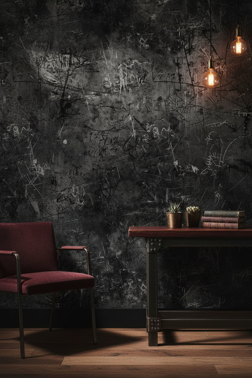 Abstract Wallpaper Geometric Removable Industrial Wall Double Roll