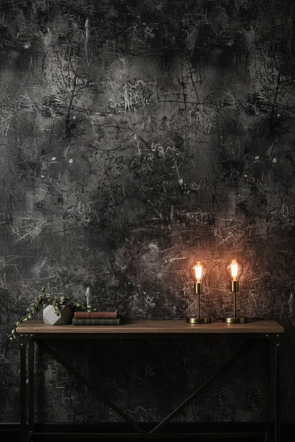 Dark Charcoal Graffiti Abstract Wallpaper