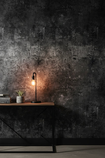 Dark Charcoal Graffiti Abstract Wallpaper
