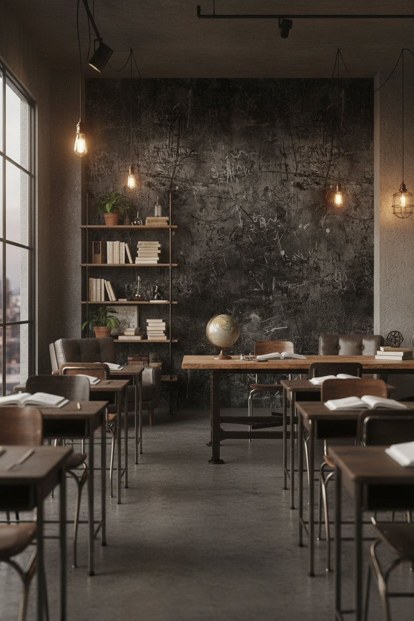 Abstract Wallpaper Geometric Removable Industrial Wall Double Roll