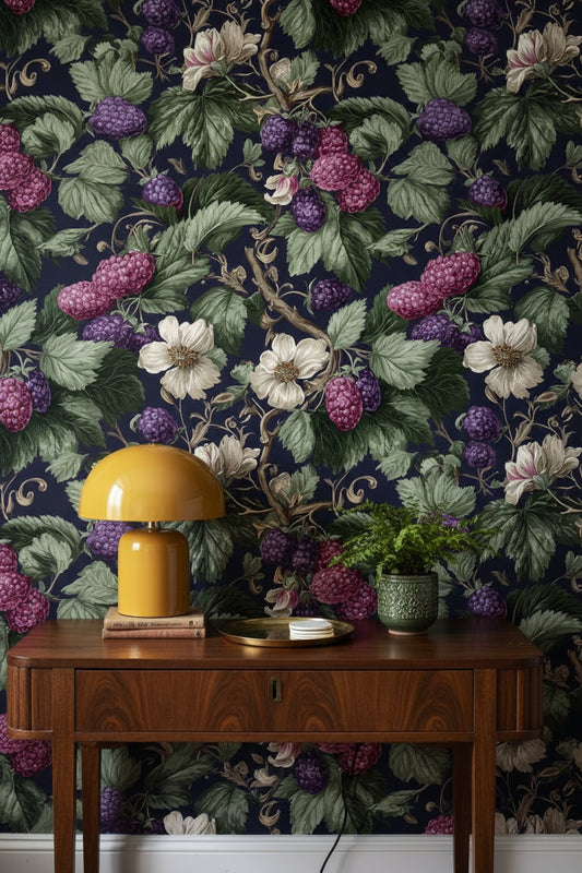 Floral Wallpaper Vintage Mural Traditional Wall Decor