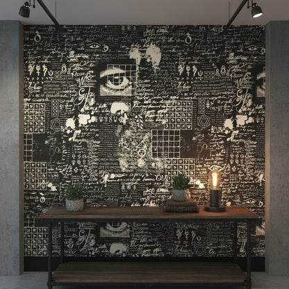 Symbols Wallpaper Geometric Abstract Wall Decor