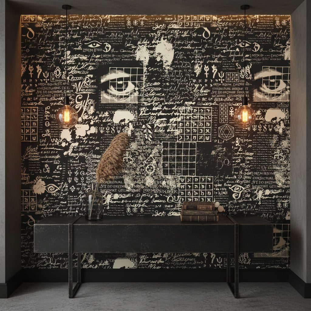 Symbols Wallpaper Geometric Abstract Wall Decor