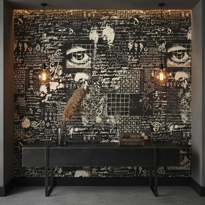 Symbols Wallpaper Geometric Abstract Wall Decor