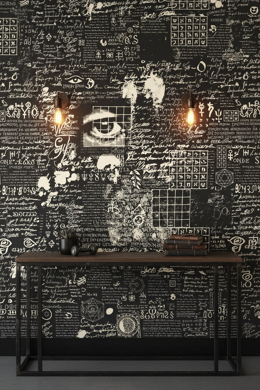 Symbols Wallpaper Geometric Abstract Wall Decor