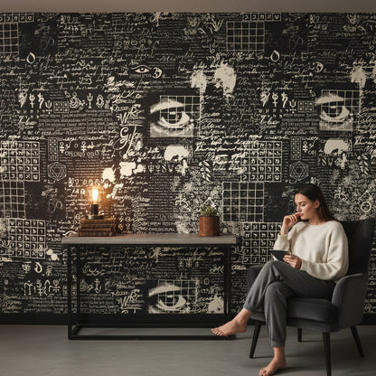 Symbols Wallpaper Geometric Abstract Wall Decor