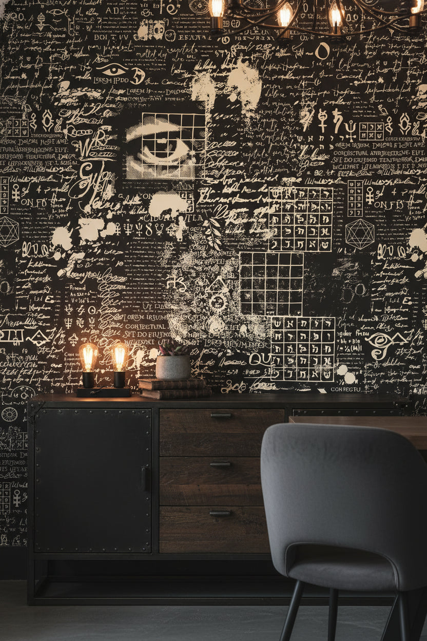 Symbols Wallpaper Geometric Abstract Wall Decor