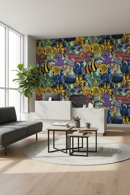 Vibrant Underwater Coral Reef Fish Wallpaper