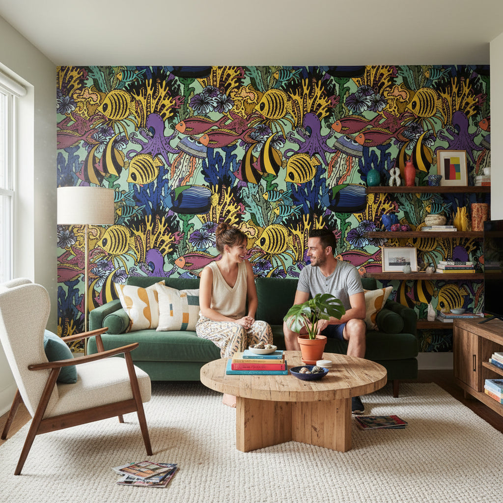 Vibrant Underwater Coral Reef Fish Wallpaper