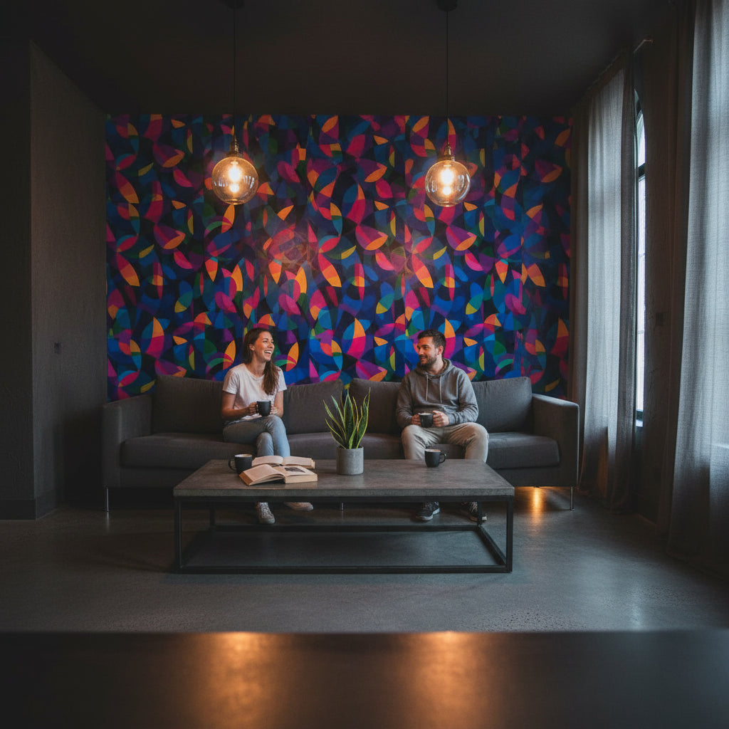 Vibrant Multicolor Geometric Abstract Wallpaper