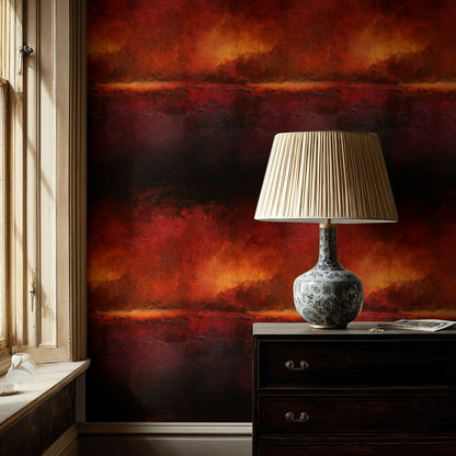 Dramatic Red and Black Abstract Wallpaper