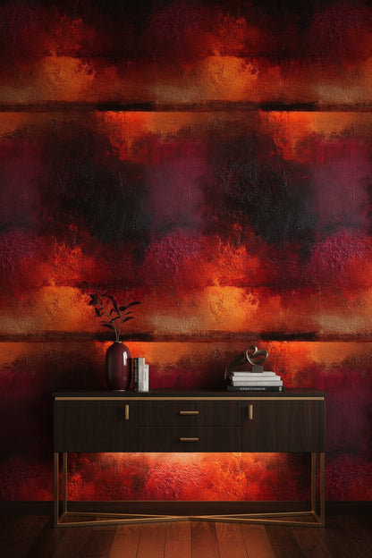 Fiery Crimson Abstract Texture Wallpaper
