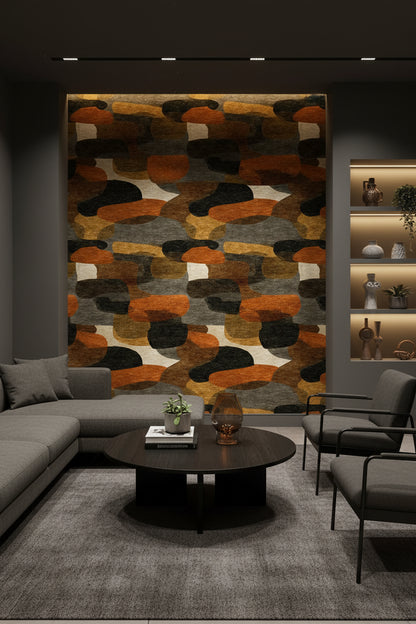 Warm Earthy Tones Geometric Abstract Wallpaper