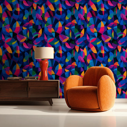 Vibrant Multicolor Geometric Abstract Wallpaper