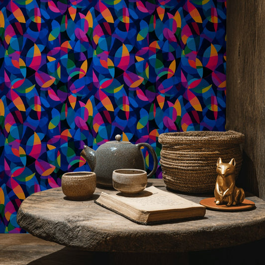 Vibrant Multicolor Geometric Abstract Wallpaper