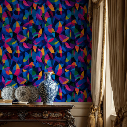 Vibrant Multicolor Geometric Abstract Wallpaper
