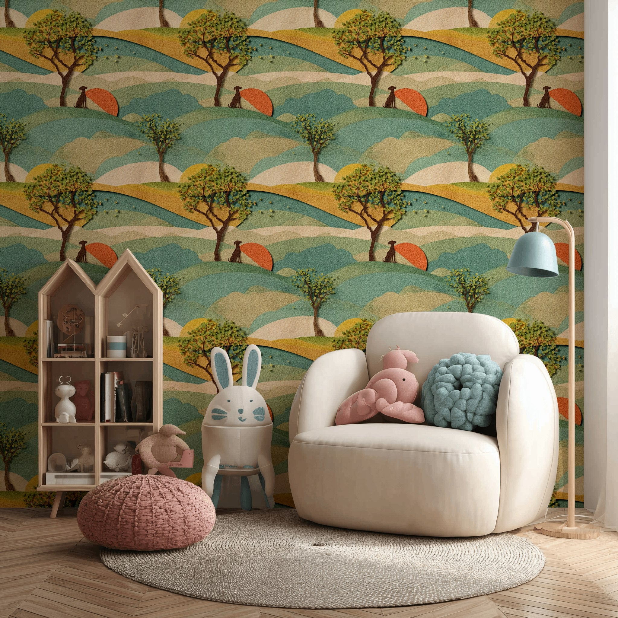 Playful Landscape Kids Wallpaper